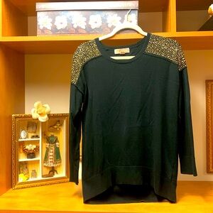 Michael Michael Kors black with gold detail sweater. Size XS